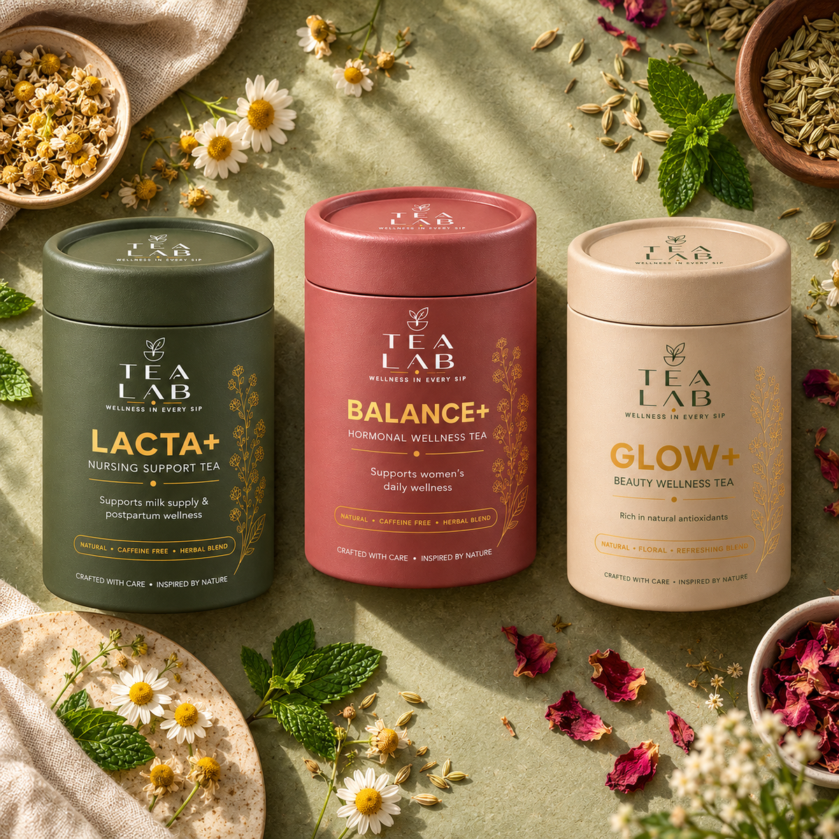 Women's wellness herbal tea collection by Tea Lab Pakistan