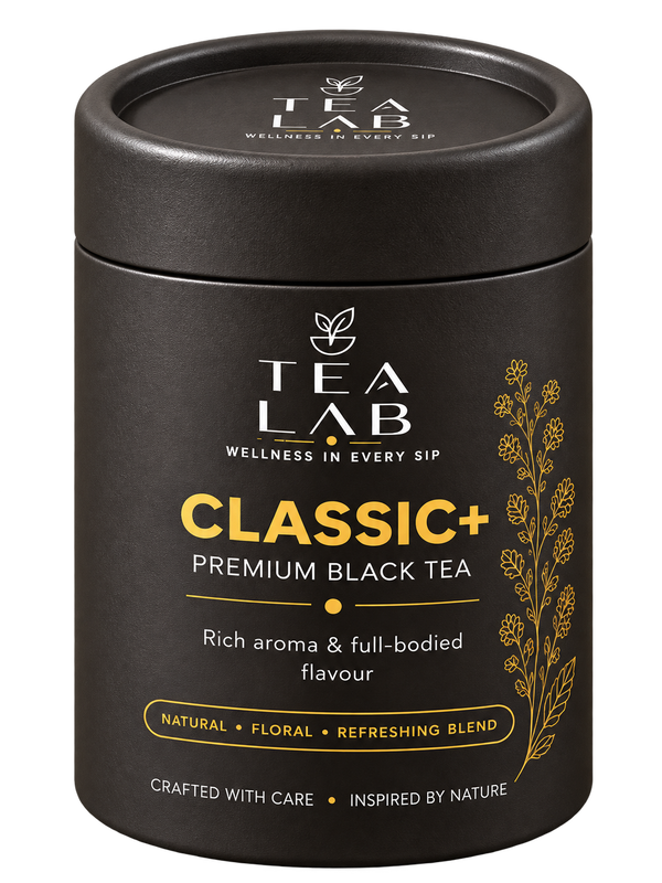 CLASSIC+ premium black tea canister by Tea Lab Pakistan