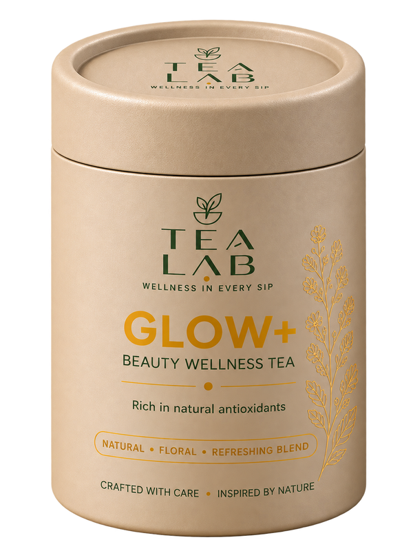 GLOW+ beauty wellness tea canister by Tea Lab Pakistan