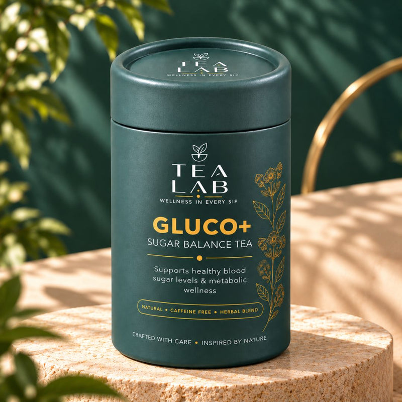 GLUCO+ blood sugar wellness tea jar by Tea Lab Pakistan